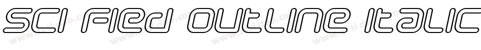 Sci Fied Outline Italic字体转换